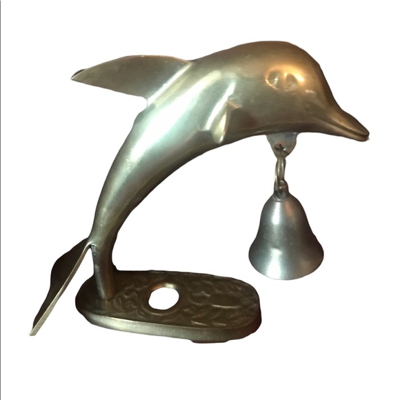 Brass Dolphin with a Bell - Picture 3 of 4